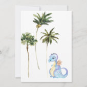 *~* Dragon Dinosaurier 2 ZWEI AR21 Foto Geburtstag Einladung (Rückseite)