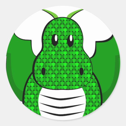 Dragon - Drache Runder Aufkleber (Vorderseite)