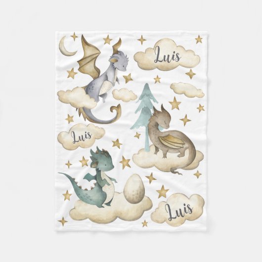 Dragon Dreams Baby Blanket Fleecedecke (Vorderseite)