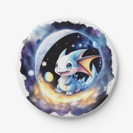 Dragon Dreams: Babydusche zusammenbringen Pappteller (Vorderseite)