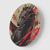 Dragon Dreamscape Wall Clock Große Wanduhr (Winkel)
