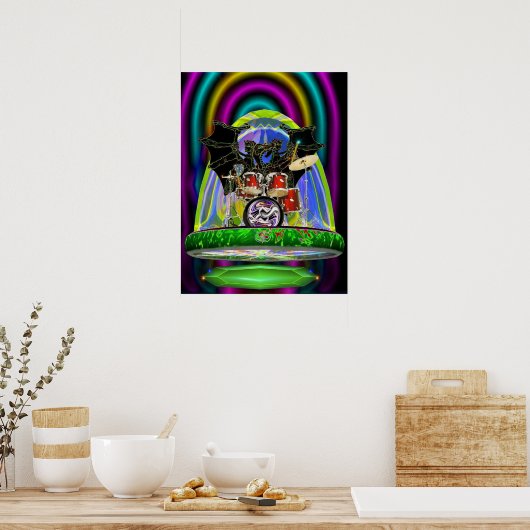 Dragon Drums. Poster (Küche)