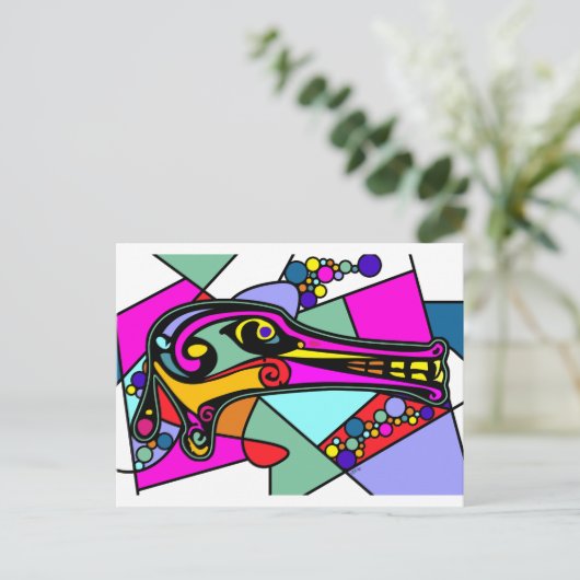 Dragon Duck Postkarte (Stehend Vorderseite)