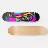 Dragon Duck | Schwarzer Hintergrund Skateboard (Horizontal)