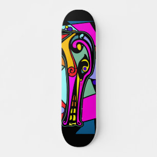 Dragon Duck   schwarzer Hintergrund Skateboard