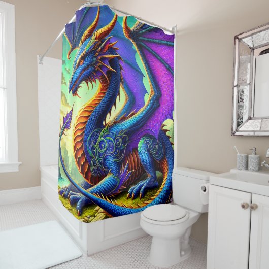 Dragon Duschvorhang (Beispiel)