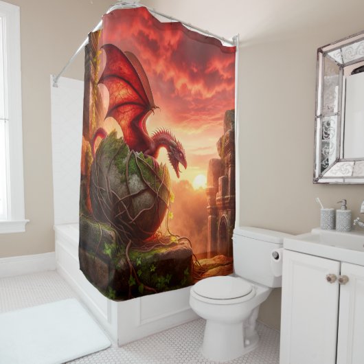 Dragon Duschvorhang (Beispiel)