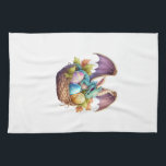 Dragon Easter Day Loves Collecting Easter Eggs Dra Geschirrtuch<br><div class="desc">Dragon Easter Day Loves Collecting Easter Eggs Dragons Kids T-Shirt</div>