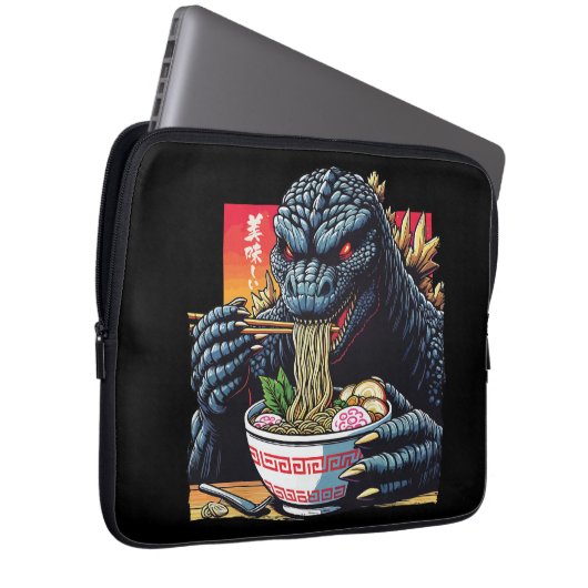 Dragon eating ramen laptopschutzhülle (Vorne Rechts)