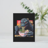 Dragon eating ramen postkarte (Stehend Vorderseite)