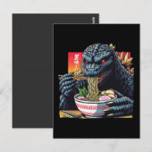 Dragon eating ramen postkarte (Vorne/Hinten)