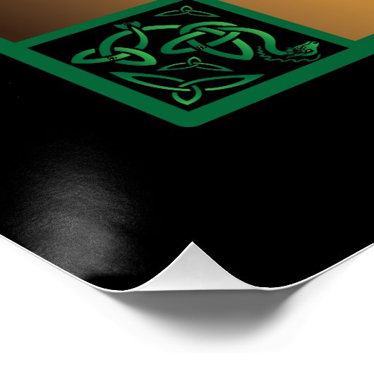 Dragon Egg Celtic Cross Poster (Ecke)