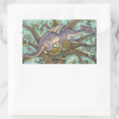 DRAGON-EIER, MEDIEVAL LAIR, FANTASY FOLART RECHTECKIGER AUFKLEBER (Tasche)