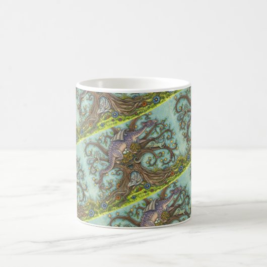 DRAGON-EIER, NEST, MEDIEVAL LAIR, FANTASY FOLART KAFFEETASSE (Mittel)