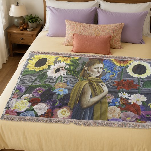 Dragon Elf Flower Garden Decke
