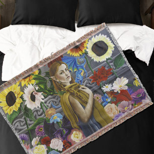 Dragon Elf Flower Garden Decke