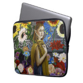 Dragon Elf Flower Garden Laptopschutzhülle (Vorderseite Links)