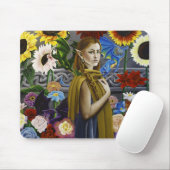 Dragon Elf Flower Garden Mousepad (Mit Mouse)