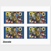 Dragon Elf Flower Garden Rechteckiger Aufkleber (Blatt)