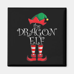 Dragon Elf Matching Family Weihnachten Party Pajam Magnet