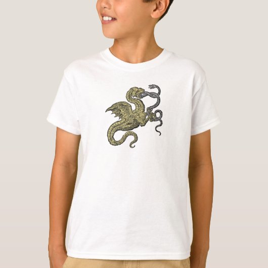 Dragon Eroberung über Schlange T-Shirt (Vorderseite)
