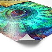 Dragon Eye Alte Reliefkunst Print Fotodruck (Ecke)