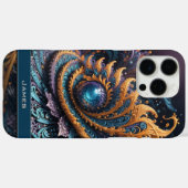 Dragon Eye Modern Abstrakt Geometric Fraktal Name Case-Mate iPhone Hülle (Rückseite (Horizontal))