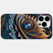 Dragon Eye Modern Abstrakt Geometric Fraktal Name Case-Mate iPhone Hülle (Rückseite (Horizontal))