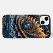 Dragon Eye Modern Abstrakt Geometric Fraktal Name Case-Mate iPhone Hülle (Rückseite (Horizontal))