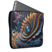 Dragon Eye Modern Abstrakt Geometric Fraktal Name Laptopschutzhülle (Vorne Rechts)