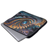 Dragon Eye Modern Abstrakt Geometric Fraktal Name Laptopschutzhülle (Vorne Knopf)