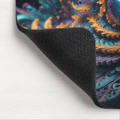 Dragon Eye Modern Abstrakt Geometric Fraktal Name Mousepad (Ecke)