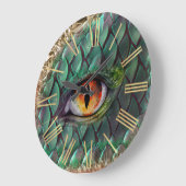 Dragon Eye Mythische Fantasie Große Wanduhr (Winkel)