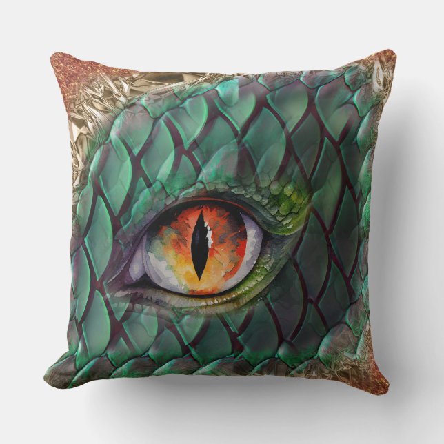 Dragon Eye Mythische Fantasie Kissen (Vorderseite)