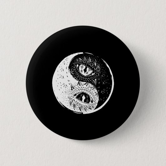 Dragon Eye Yin Yang China Harmonie Taoismus Zen Ge Button (Vorderseite)
