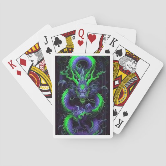 Dragon face Classic Playing Card Spielkarten (Rückseite)
