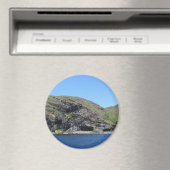 Dragon Face Rock Cliffs Skye Circle Magnet (In Situ (Geschirrspüler))