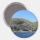 Dragon Face Rock Cliffs Skye Circle Magnet (Vorderseite/Rückseite)