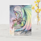 Dragon Fairy Card von Molly Harrison Karte (Gelbe Blume)