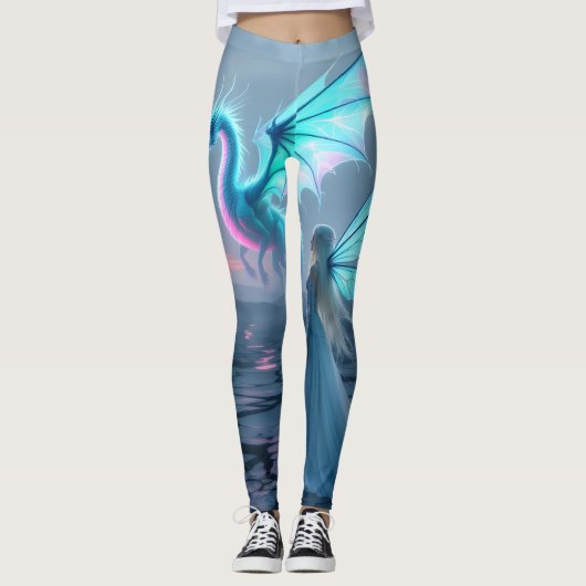 Dragon & Fairy Ladies Leggings Tights (Vorderseite)