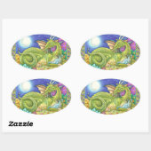 DRAGON FAMILY NÄCHSTE GENERATION, WIMSISCHE FANTAS OVALER AUFKLEBER (Blatt)