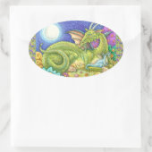 DRAGON FAMILY NÄCHSTE GENERATION, WIMSISCHE FANTAS OVALER AUFKLEBER (Tasche)