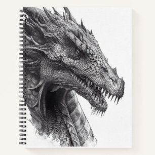 Dragon Fantasstic Wild Nature Animal Illustration Notizblock