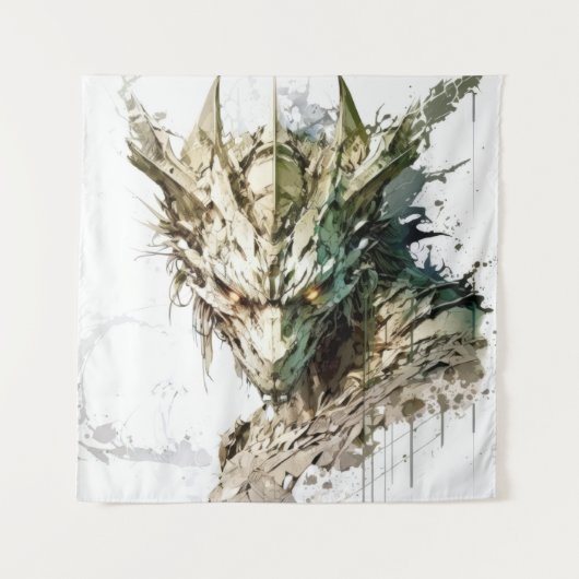 Dragon Fantasy Animal Painting Wildlife Outdoor Wandteppich (Vorderseite)