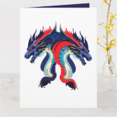 Dragon Fantasy Art Dragon Gruß Karte (Gelbe Blume)