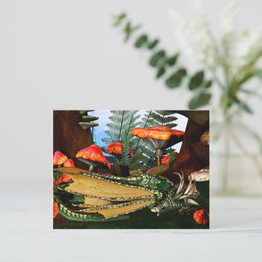 Dragon Fantasy Art Postkarte (Stehend Vorderseite)