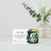 Dragon Fantasy Baby Dusche Windelwanne Raffle Begleitkarte (Stehend Vorderseite)