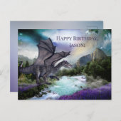 Dragon Fantasy Child Geburtstagskarte Postkarte (Vorne/Hinten)