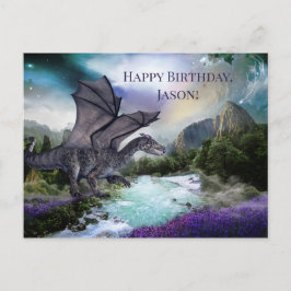 Dragon Fantasy Child Geburtstagskarte Postkarte