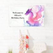 Dragon Fantasy Kindergeburtstag Banner (Insitu)
